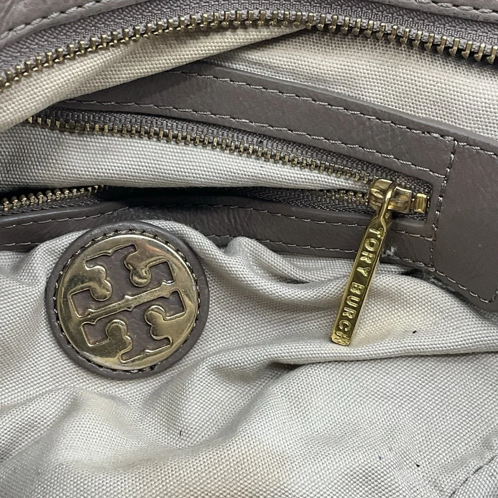 Tory Burch Leather Satchel Brown Gold Lock Large Quiet Luxury Minimalist Modern